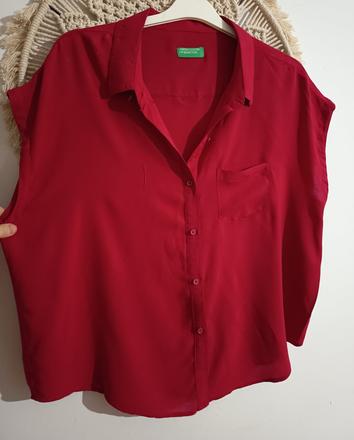 Bordová blúzka benetton, benetton,xxl