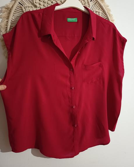 Bordová blúzka benetton, benetton,xxl