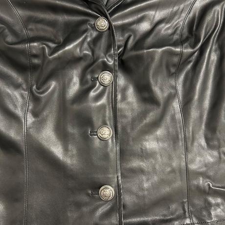 Dámske koženkové sako, m