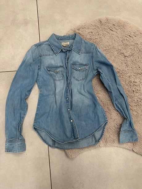 Denimová košeľa, h&m,34
