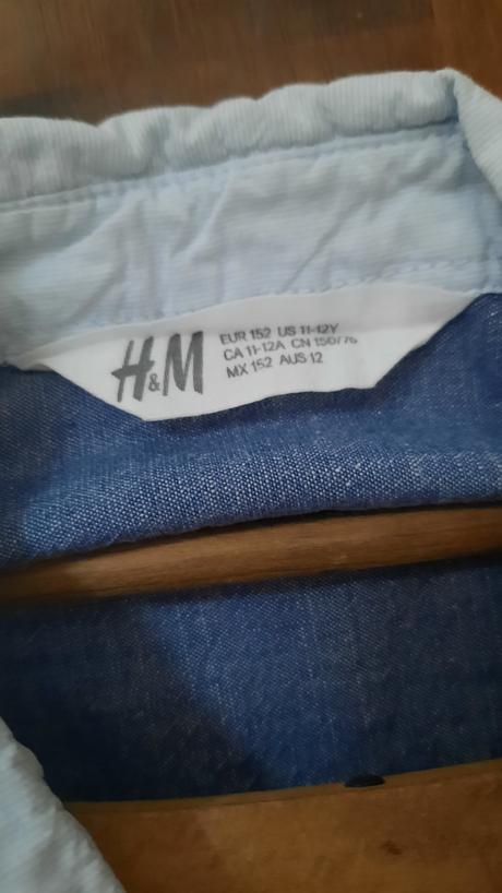 Bledomodrá košeľa 152 cm, h&m,152