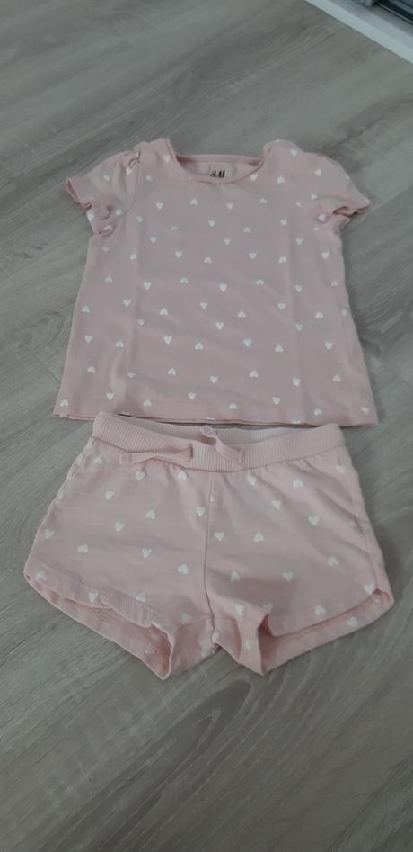 Triko h&m 86 a sortky h&m 74 2x oblecene, h&m,86
