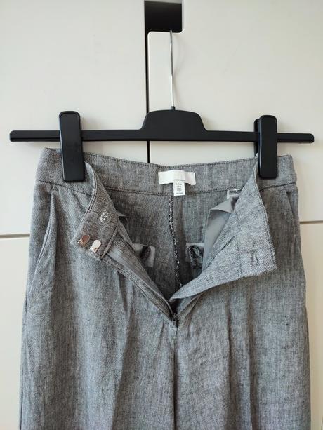 Široké ľanové nohavice 36/38, h&m,36