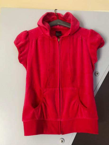 Zamatová mikina s krat. rukávom, m