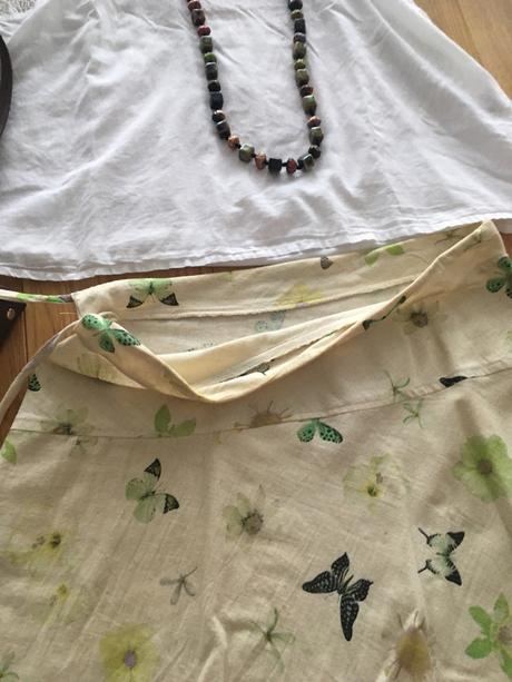 Ľanová sukňa 40 l, l