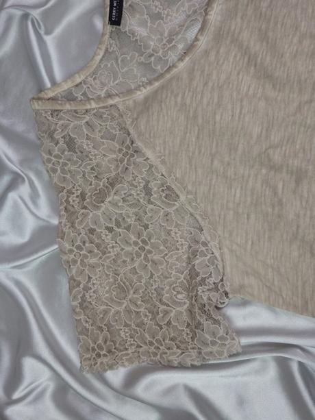 Kvalitné čipkované tričko, xl