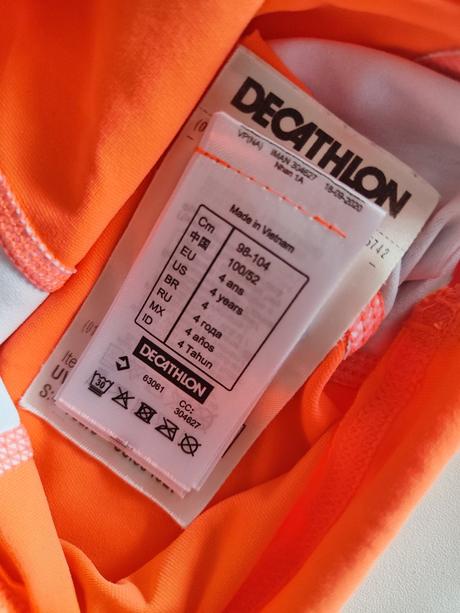 Tričko do vody upf50, decathlon,98