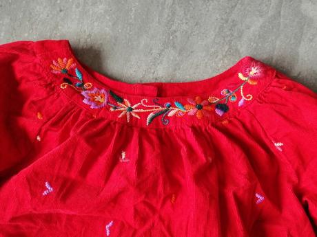 Červené šaty mas, v110-116, 5-6r, marks & spencer,110