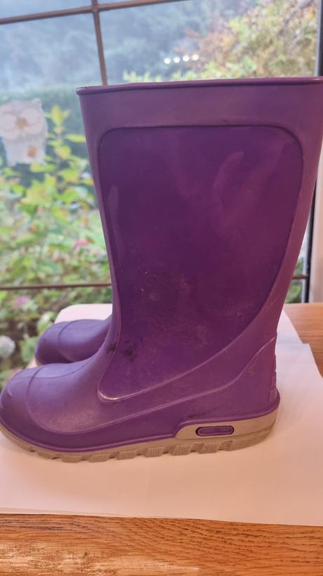 Fialové gumáky, top stav, pre chlapcov a dievčatá, 35