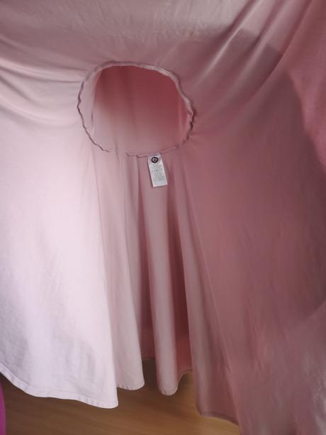 Svetloružové šaty s extratočivou sukňou zn. zuppa, 128