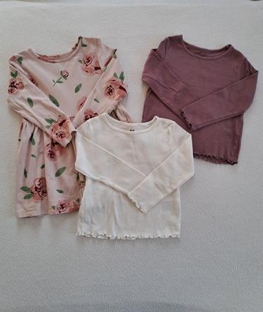 Set h&m vrubkovane tricka a saty 92, h&m,92