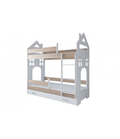 Poschodová posteľ+matrace, šírka (cm): 80,dĺžka (cm): 160