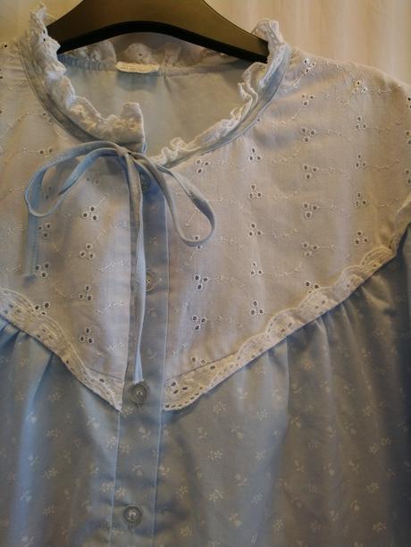 Dámska modro biela dlhá nočná košela, xxl, xxl