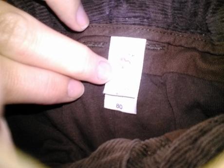 Menčestrové nohavice, baby club,80