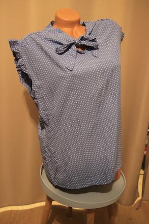 Modrá bodkovaná blúzka, l/xl, l