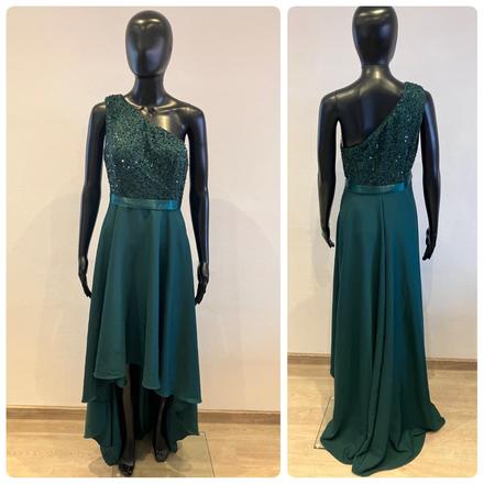 Dámske spoločenské šaty s flitrami zelené (l), l