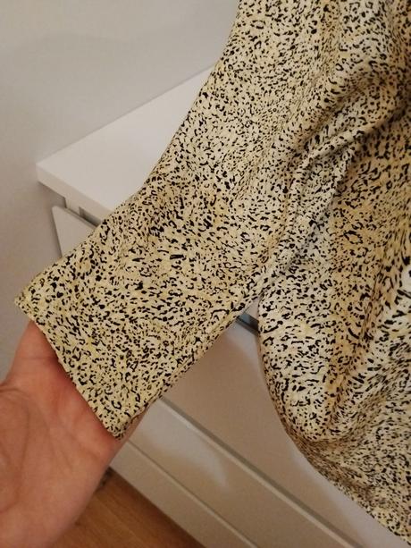 H&m elegantná vzorovaná blúzka krémová, h&m,l