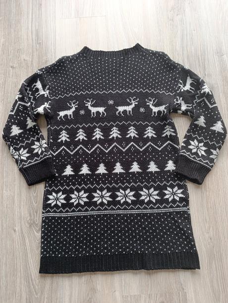 Dámsky čierny vianočný sveter, 