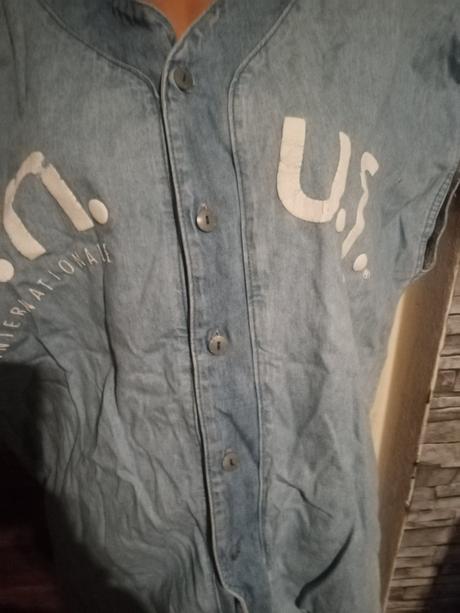 Dámska riflova košeľa bez rukava,