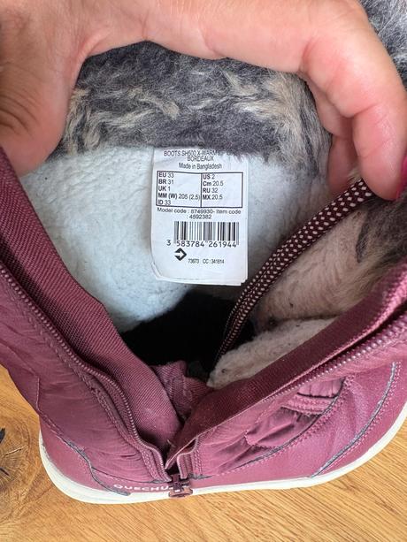 Snehule / čižmy nepremokavé quechua veľ.33, quechua,33