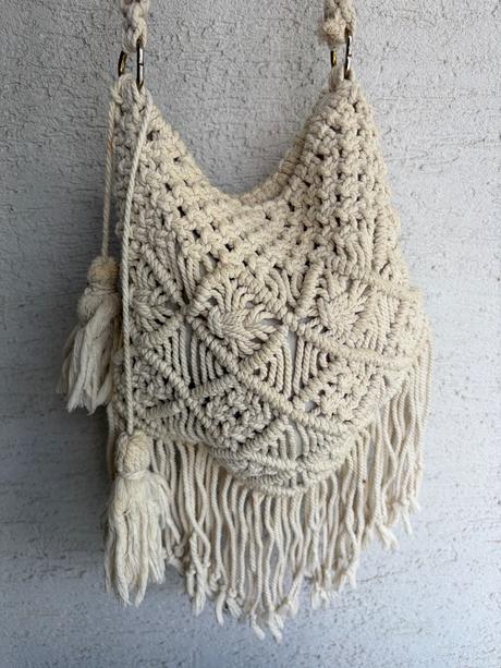 Macrame kabelka s podsivkou pre boho etno hippie s, 