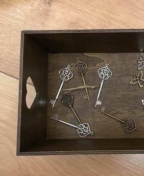 Dekoračné bronzové kľúčiky - 3 ks ( sada ),