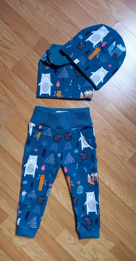 Set tepláky čiapka nákrčník, 104 - 158