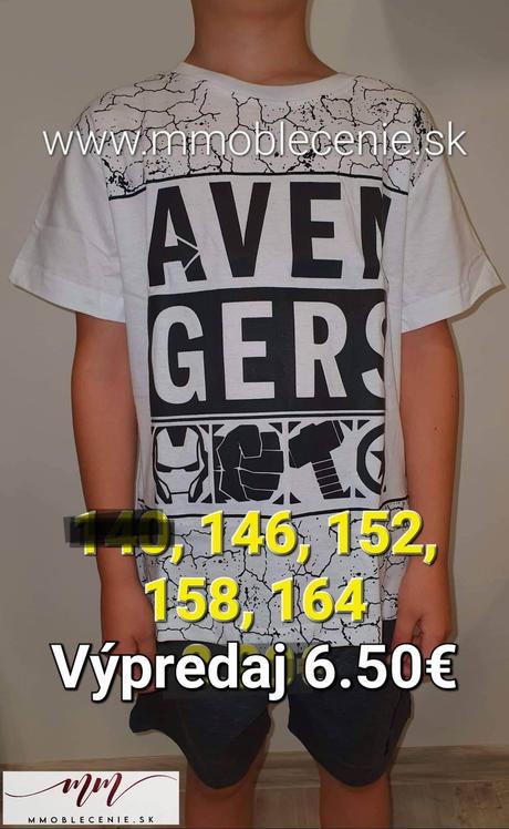 Pyžamo avengers - krátky rukáv, disney,146 / 152 / 158 / 164