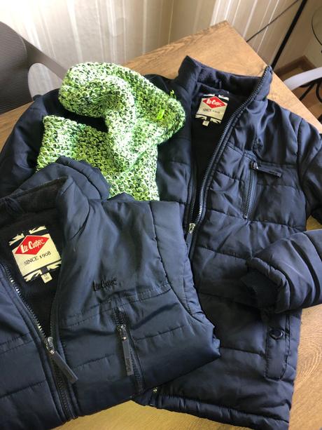Bunda zimná veľkosť 7/8, set čiapka tunel, lee cooper,152