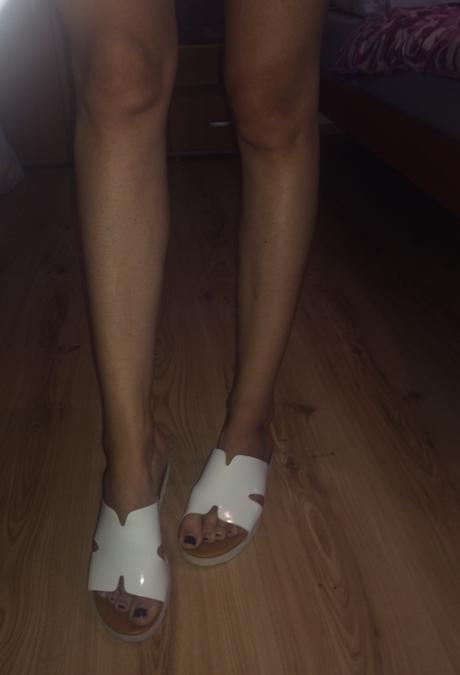 Biele šľapky, deichmann,38