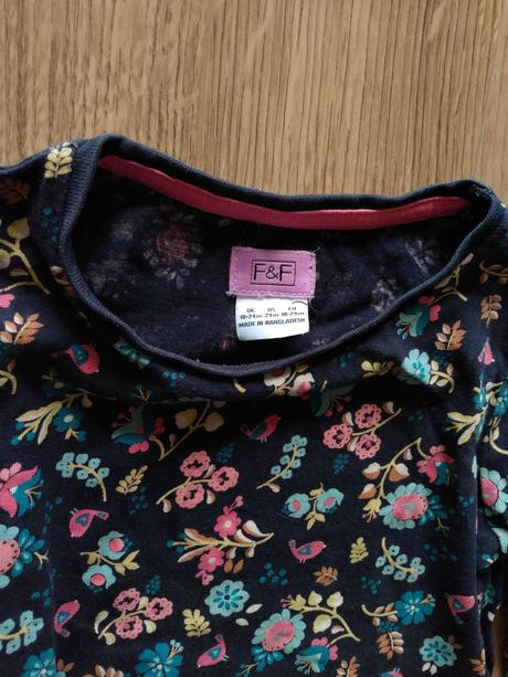 Tričko kvetinky a vtáčiky, f&f,92