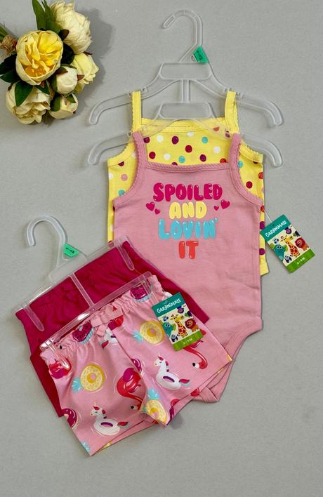 Garanimals dievčenský set body a kraťasky, 68