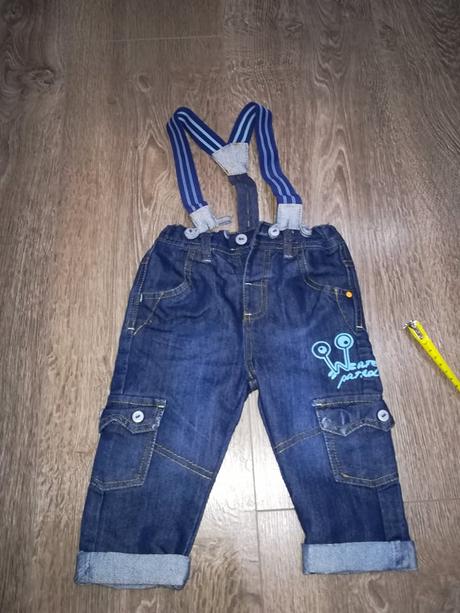 Riflové nohavice s trakmi, veľk. 86, 86