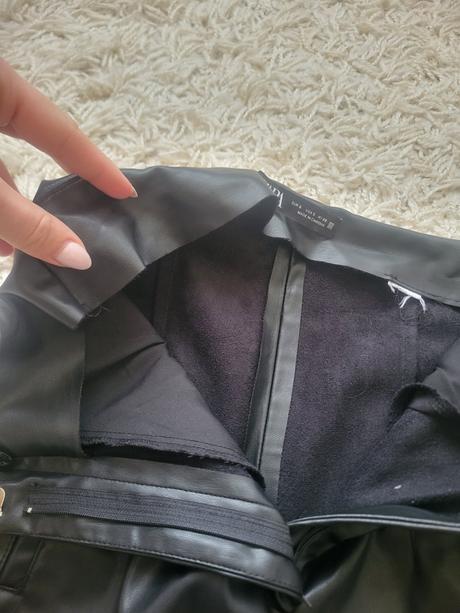 Kožené nohavice, zara,s