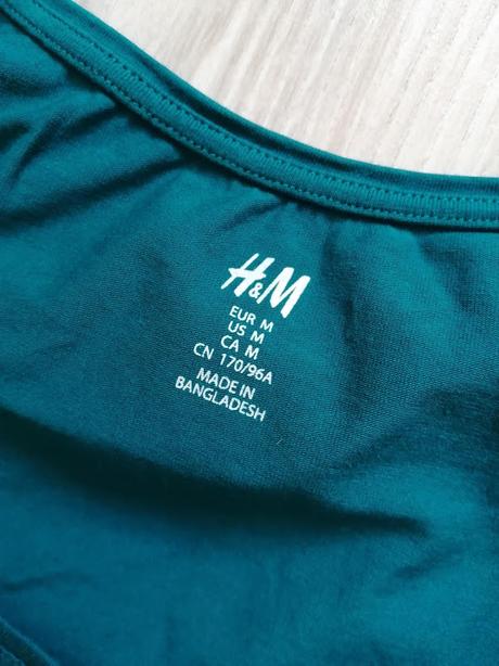 Zelené tielko h&m č. m, h&m,m