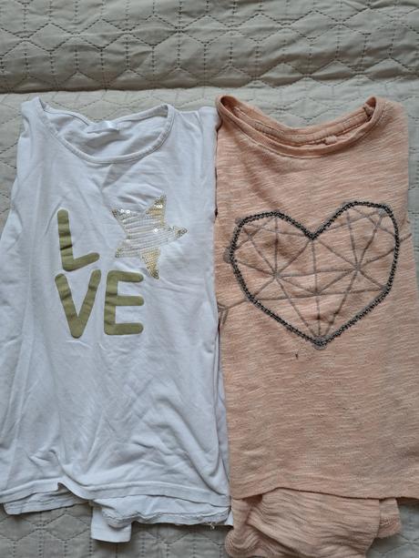 Tričká s dlhým rukávom 6 ks, 128