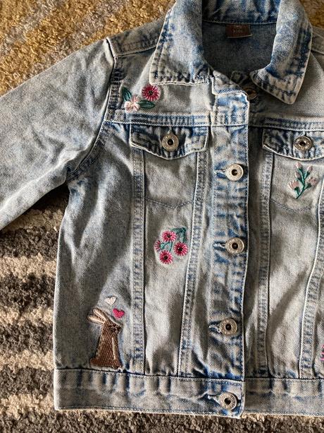 Rifľová bunda s výšivkami little kids, 122