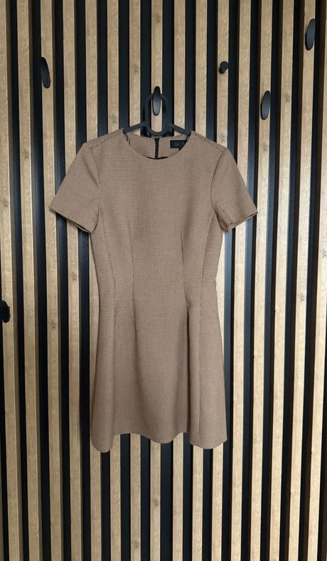 Kockované plisované šaty zw collection,zara , veľ., zara,xs