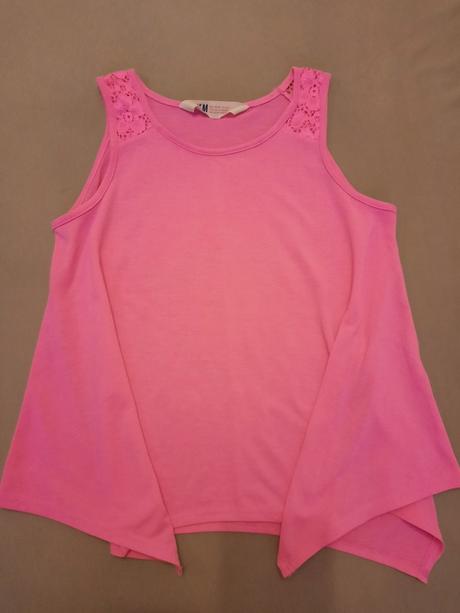 Neónové tričko, h&m,134