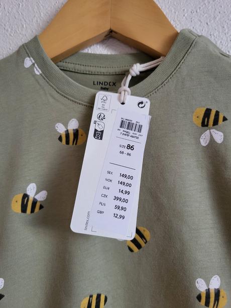 Lindex 86 pre dvojičky 2x tričko obe nové, lindex,86