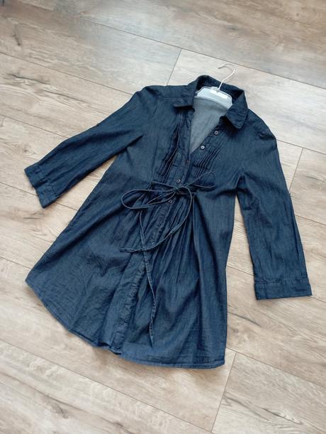 Predĺžená riflová košeľa, xs