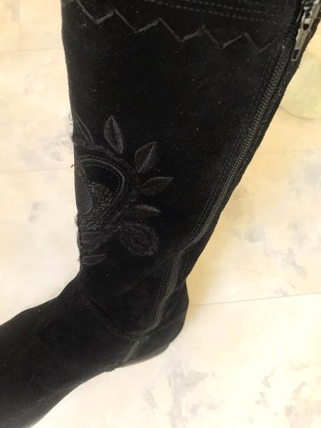 Semišové kožené čižmy 39/40, 40