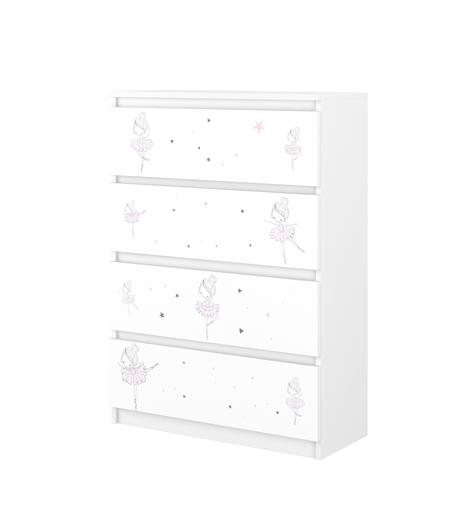 Babyboo detská izba lulu dvojposteľ biela baletka, 