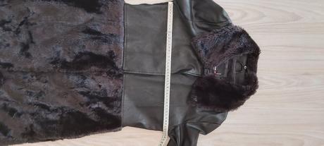 Koženkový kabátik s kožusinkou, new yorker,xs