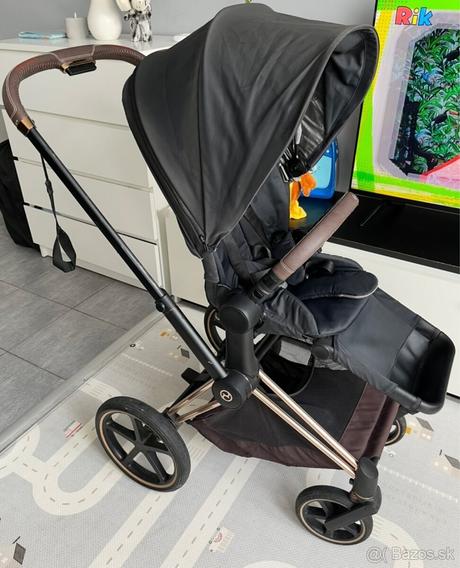 Cybex priam rose gold podvozok + vanička + š.časť, cybex,cybex priam so sedadlom lux seat