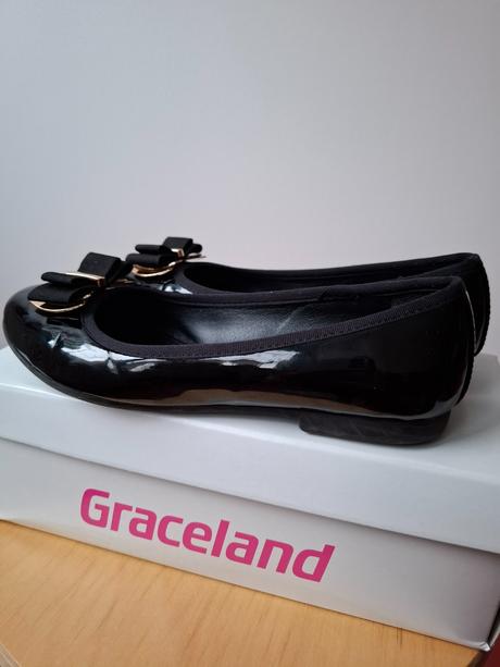 Lakované baleríny s mašľou, graceland,36