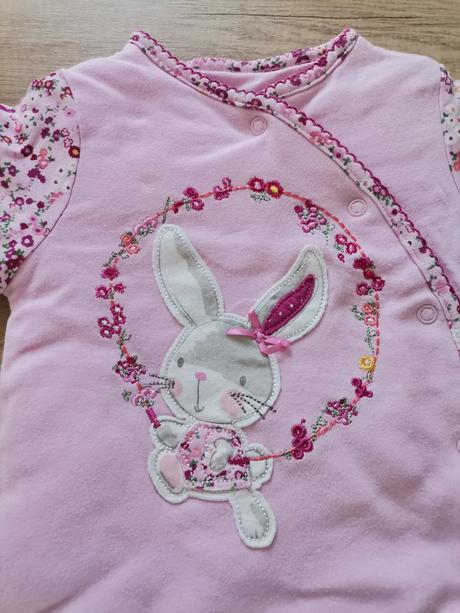 Dievčenský teply overal so zajacikom, 62