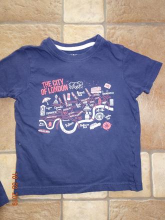 Modre tricko london, primark,122