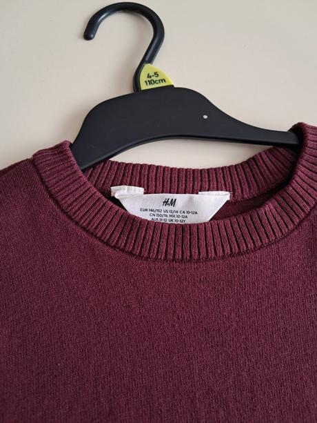 Svetrík burgundy h&m v.146/152, h&m,146