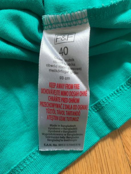 Zelene tričko ff, f&f,40